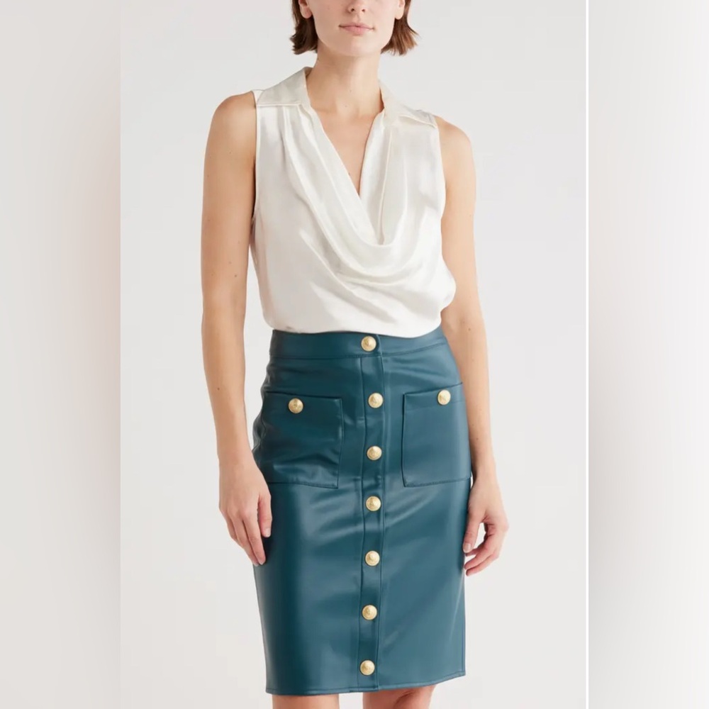 Ivory Colter Sleeveless Cowl Neck Silk Layering Top L'AGENCE      XS.       NWT
